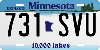 MN license plate 731SVU