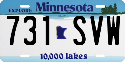 MN license plate 731SVW