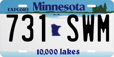 MN license plate 731SWM