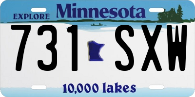 MN license plate 731SXW