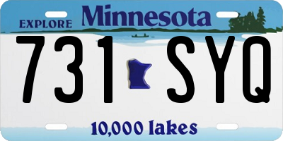 MN license plate 731SYQ