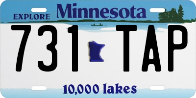 MN license plate 731TAP