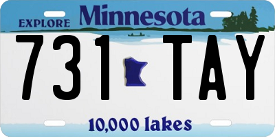 MN license plate 731TAY