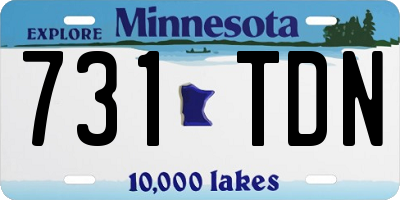 MN license plate 731TDN