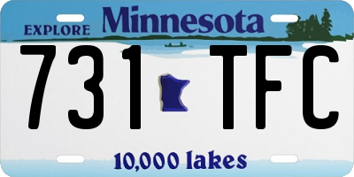 MN license plate 731TFC