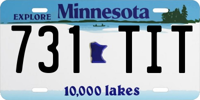 MN license plate 731TIT