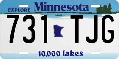 MN license plate 731TJG