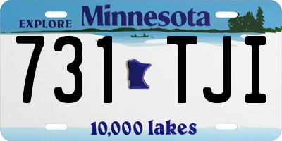 MN license plate 731TJI