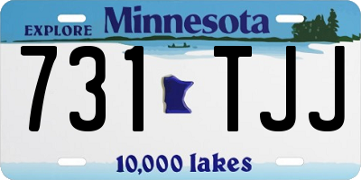 MN license plate 731TJJ