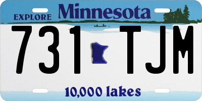 MN license plate 731TJM