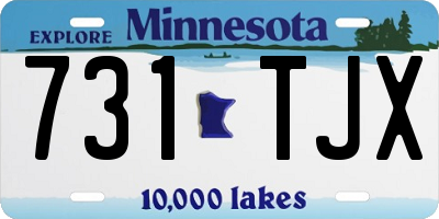 MN license plate 731TJX