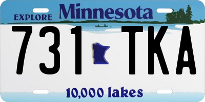 MN license plate 731TKA