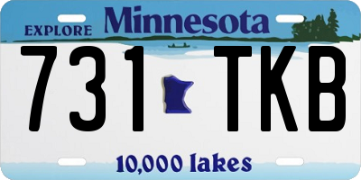 MN license plate 731TKB