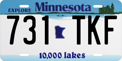 MN license plate 731TKF