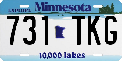 MN license plate 731TKG