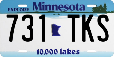 MN license plate 731TKS