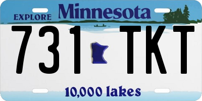 MN license plate 731TKT