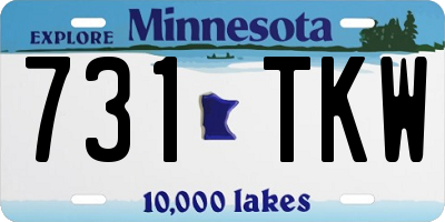 MN license plate 731TKW