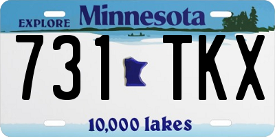 MN license plate 731TKX