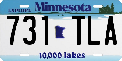 MN license plate 731TLA