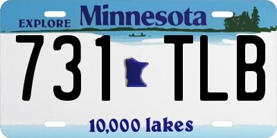 MN license plate 731TLB