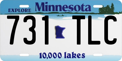 MN license plate 731TLC