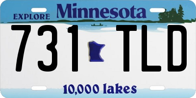 MN license plate 731TLD