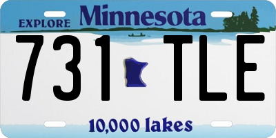 MN license plate 731TLE