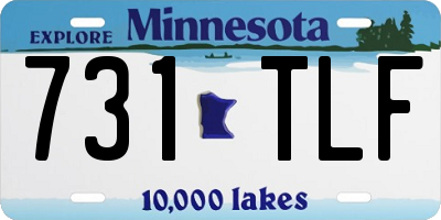 MN license plate 731TLF