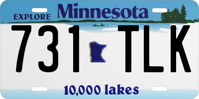 MN license plate 731TLK