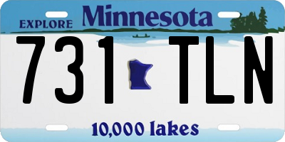 MN license plate 731TLN
