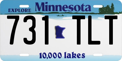 MN license plate 731TLT