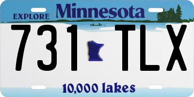 MN license plate 731TLX