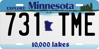 MN license plate 731TME