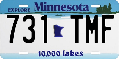 MN license plate 731TMF