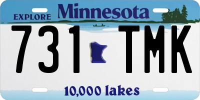 MN license plate 731TMK