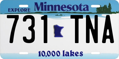 MN license plate 731TNA