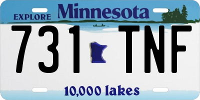 MN license plate 731TNF