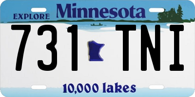 MN license plate 731TNI