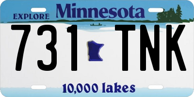 MN license plate 731TNK