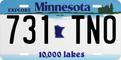 MN license plate 731TNO