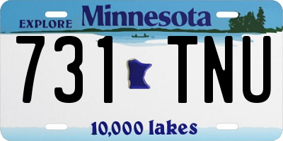 MN license plate 731TNU