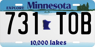 MN license plate 731TOB
