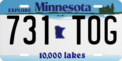 MN license plate 731TOG