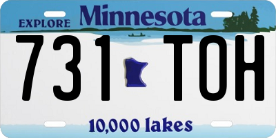 MN license plate 731TOH