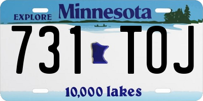 MN license plate 731TOJ