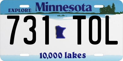 MN license plate 731TOL