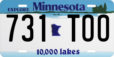 MN license plate 731TOO