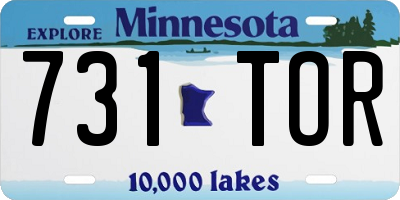 MN license plate 731TOR