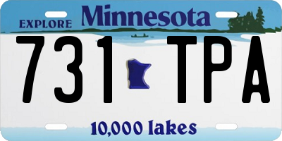 MN license plate 731TPA